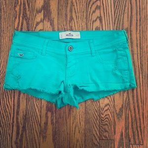 Green hollister shorts